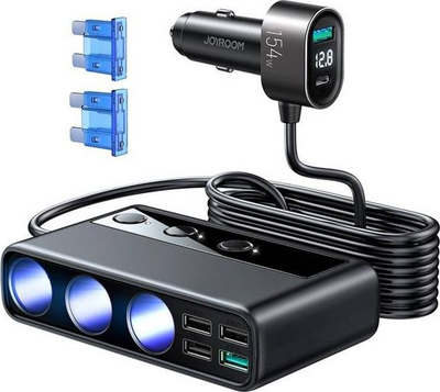 Полнач за автомобил Joyroom JR-CL06, 4x USB A, 3.6A, црн