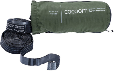 Varëse kampingu Cocoon Travel Hammock Set, 285x150 cm, njëpersonëshe, jeshile Cypress