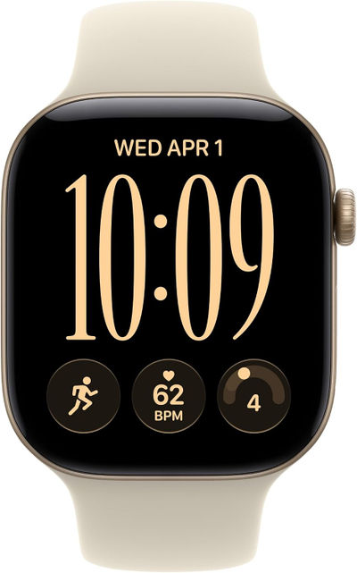 Apple Watch S12 GPS 46mm Light Gold Aluminium Case with Sand Sport Band, M/L