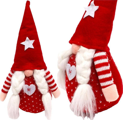 Figurë dekorative elf zonjë Saska Christmas, 65 cm, shumëngjyrëshe