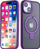 Mbrojtëse telefoni MX Kickstand Magsafe për iPhone 15 Pro Max 6.7", me unazë mbajtëse, ngjyrë e purpurt