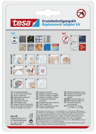 Adapter montimi tesa BK20-1, pa shpim, inox, ngjyrë argjendi