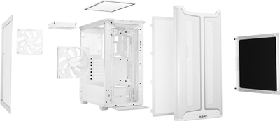 Kuti kompjuteri Be Quiet Pure Base 501 DX, MIDI Tower ATX, ARGB, e bardhë