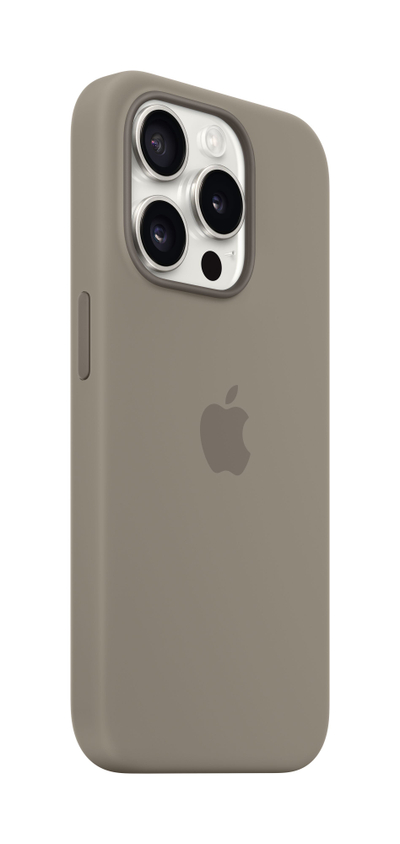 Маска Apple за iPhone 15 Pro Silicone Case со MagSafe, Clay