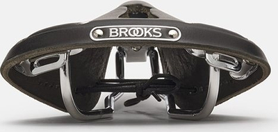 Selino biçiklete Brooks B17 Carved, lëkurë natyrale, shina çeliku, e zezë