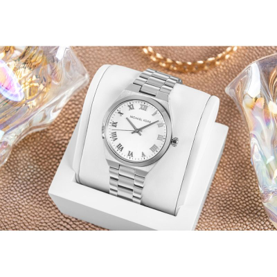 Orë Michael Kors Lenox, quartz, çelik inox, ari me argjend