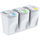 Set koshash plehrash Prosperplast Sortibox IKWB35S3, 3x35L, për riciklim, gri e hapur