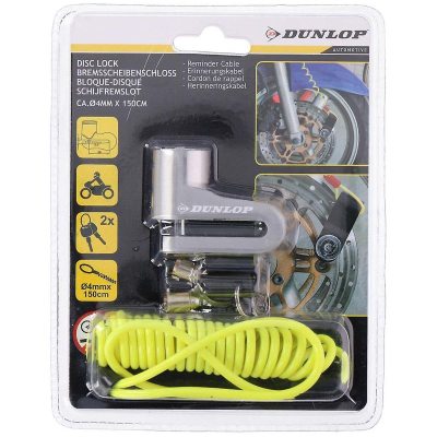 Bllokues freni disku Dunlop Uni për motor, me kabllo sigurie