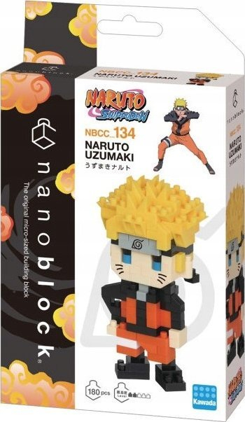 Figurë për ndërtim Nanoblock Naruto Shippuden Naruto Uzumaki NBCC 134, 180 copa, portokalli