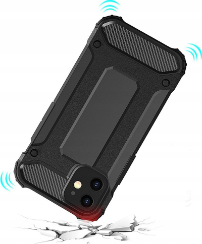 Kapotë mbrojtëse Armor Rugged për Xiaomi Poco X5, material TPU PC, kundra-shokut, e zezë