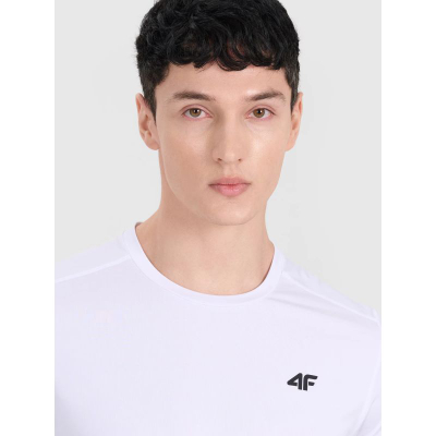 Bluzë trajnimi 4F 4FWMM00TFTSM1830, burra, material që thahet shpejt, e bardhë