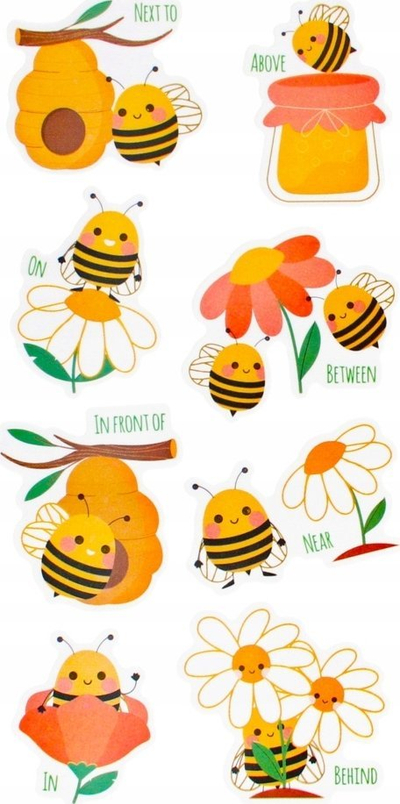 Stikera dekorative Sticker Boo Bees 483492, 7x18cm, set me bletë