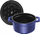 Tenxhere gize Staub Round Cocotte, 24cm, 3.8L, blu e errët