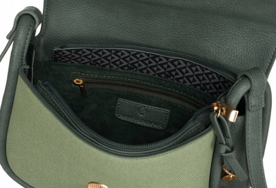 Çantë crossbody për goca LuluCastagnette, lëkurë ekologjike, 27x18x7cm, e gjelbër