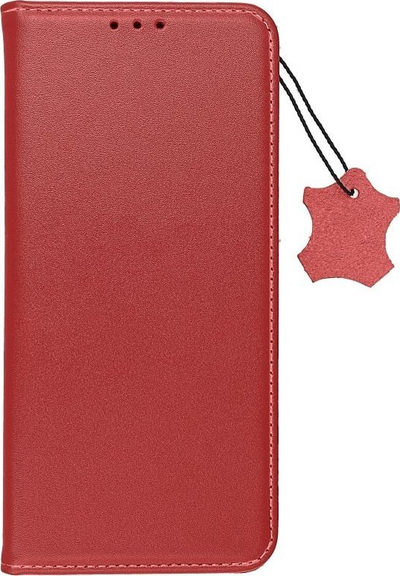 Këllëf telefoni Leather Smart Pro për Samsung A54 5G, lëkurë natyrale, me magnet, ngjyrë burgundy