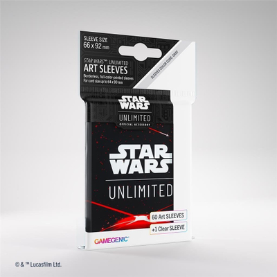 Mbështjellëse letra lojërash Star Wars Unlimited Space Red, set standard, mat, të kuqe