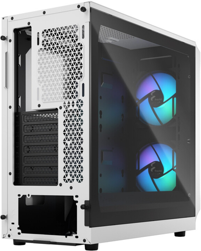 Kasë kompjuteri Fractal Design Focus 2 RGB White TG Clear Tint