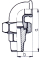 Bashkues këndor galvanizuar ODLEWNIA 11OR-15-OCYNK, DN15 1/2", me gumë