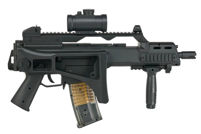 Pushkë lodër elektrike Heckler & Koch HK G36C ASG AEG, 2.5 J, plastike e zezë