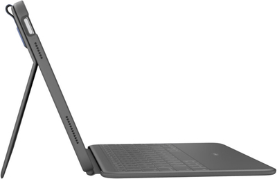 Футрола Logitech Rugged Folio за Apple iPad 2022 (10-та генерација), меѓународеа САД распоред, сива