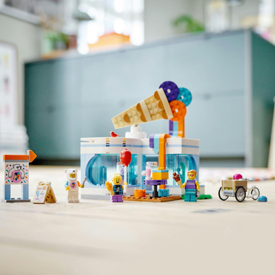 Lodër ndërtuese Lego City Ice Cream Shop 60363, dyqan akulloresh, 3 minifigura, shumëngjyrëshe