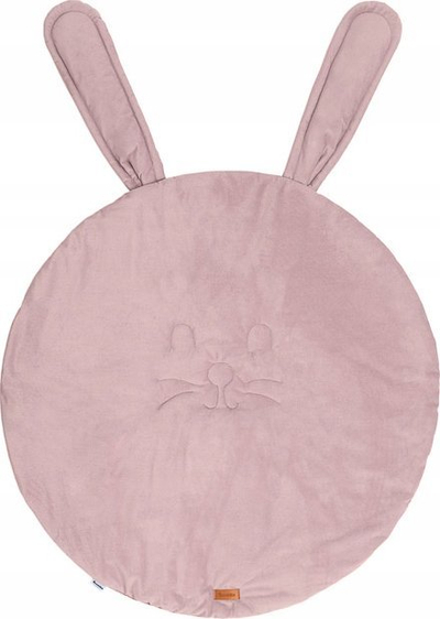 Tapet loje Sensillo Pink Bunny, dyshek velvet dhe pambuk, rozë