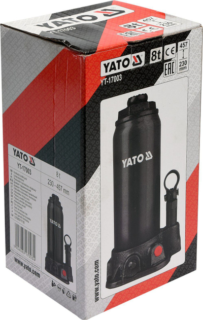 Krik hidraulik Yato 8T, 230-457 mm, i zi