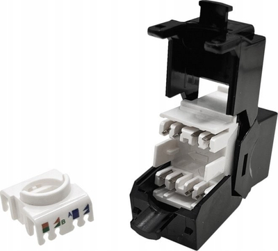 Модул кеистоун RJ45 Alantec, Cat.5E UTP, без алат, црн