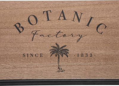 Set vazo Atmosphera Botanic Factory, MDF drejtkëndëshe, me kornizë metalike, ngjyrë druri