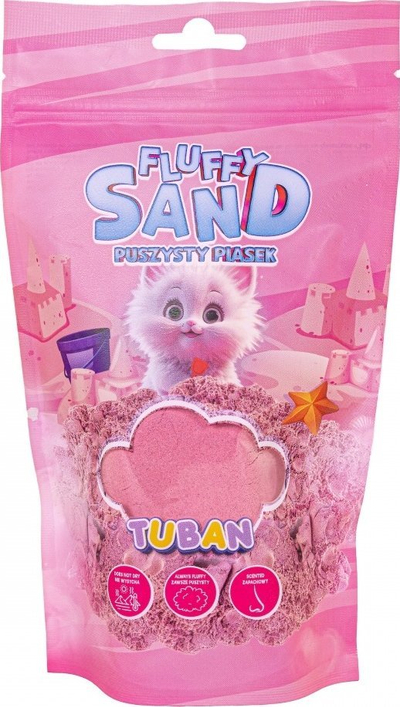 Rërë loje Tuban Fluffy Sand, 90 g, fluffy, rozë