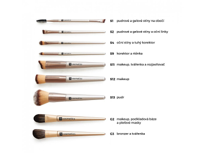 Seti brusha kozmetike Pola Cosmetics, 9 copë