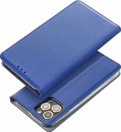 Kapak libër Smart Case për Samsung S21 FE, me magnet, me xhep, blu marinë
