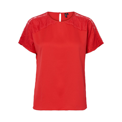 Bluzë Vero Moda Lace, e kuqe M