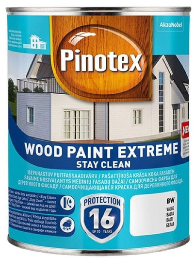 Bojë për dru Pinotex Woodpaint Extreme BW, për jashtë, 10L, e bardhë