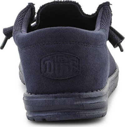 Këpucë slip on Hey Dude Wally Funk Mono për burra, material tekstil, shollë e lehtë, blu navy