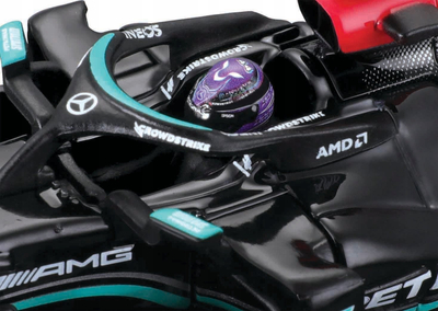 Maketi makinë Bburago Mercedes AMG F1 W12 #44, shkallë 1:43, edicion 2021, e zezë