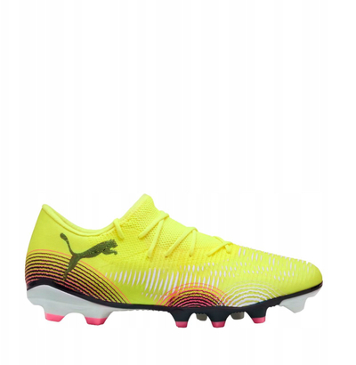 Patika futbolli Puma Future 8 Match Low FG AG, burra, e bardhë portokalli