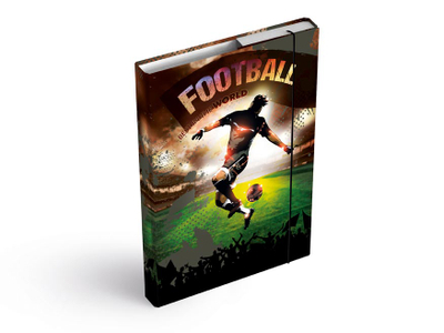 Folder për fletore MFP Football, A5, mbyllje me gomë, shumëngjyrësh