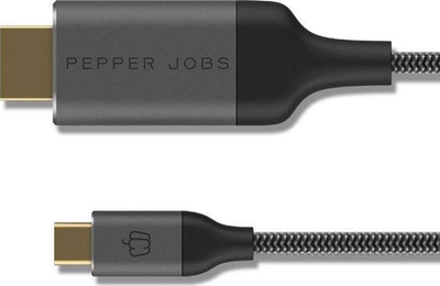 Kabllo Pepper Jobs PJ-C2H18M, USB-C në HDMI, 1.8 m, 4K 60Hz, e bardhë