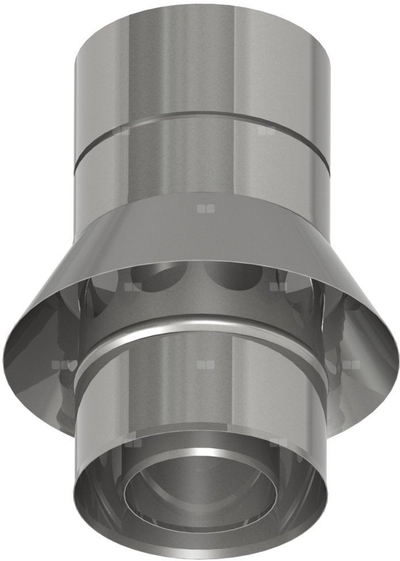 Аксесоар за вентилација DWECO TWIN Transition 2.0, влез на воздух Ø80mm, сива