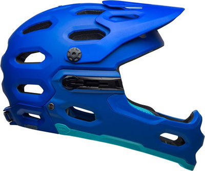 Helmetë çiklizmi Bell Super 3R Mips, full face, madhësia L 58-62 cm, blu mat