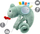 Играчка приврзок за количка BabyOno Камелеон Чарлс, плюш, со огледало, зелена