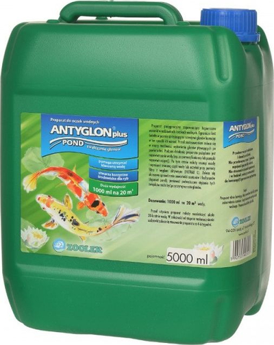 Препарат против алги ZOOLEK Antyglon Plus Pond, за езерца, 5000ml, зелен