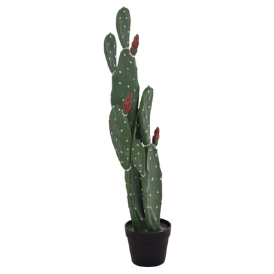 Bimë dekorative sintetike HM4748 Cactus, 85cm, me vazo 16cm, jeshile