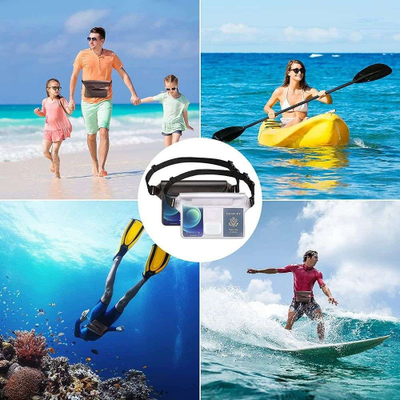 Çantë ujëmbrojtëse Tech-Protect Universal, IPX8, me rrip që rregullohet, gri e tejdukshme