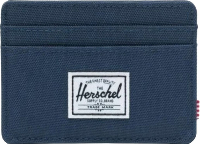 Држач за картички Herschel Charlie, текстил, компактен, темно сина