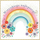 Kartë urimi Henry Holt KW Birthday Card Rainbow With Flowers, me letër shoqëruese, me ylber e me lule, plot ngjyra