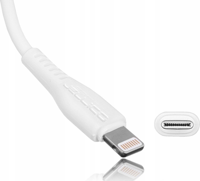 Kabllo USB Jellico USB C në Lightning, 1m, e bardhë