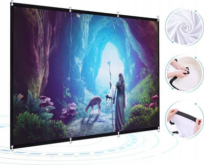 Ekran projekcioni Zenwire 150", 16:9, portativ, i palosshëm, i bardhë
