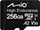 Kartë memorie MicroSD Mio High Endurance 256GB, Class 10, UHS I, e zezë